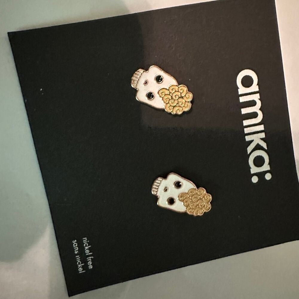 amika earrings skull sugar earrings hair care